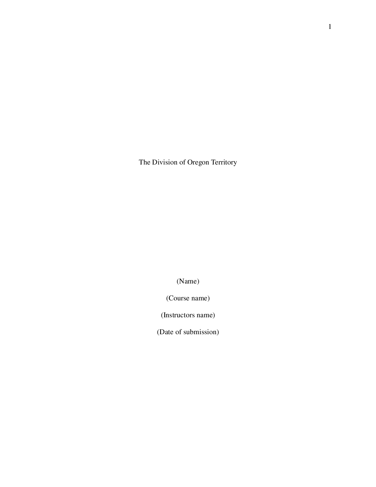 Preview image for The Division of Oregon Territory